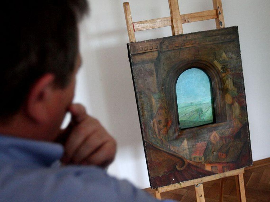 Agenci CBA zabezpieczyli obraz w domu byłego burmistrza Kraśnika