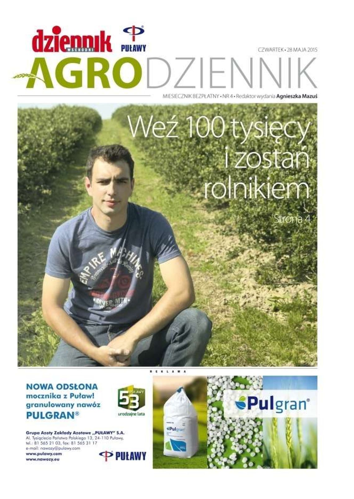 Agro Dziennik w czwartek za darmo
