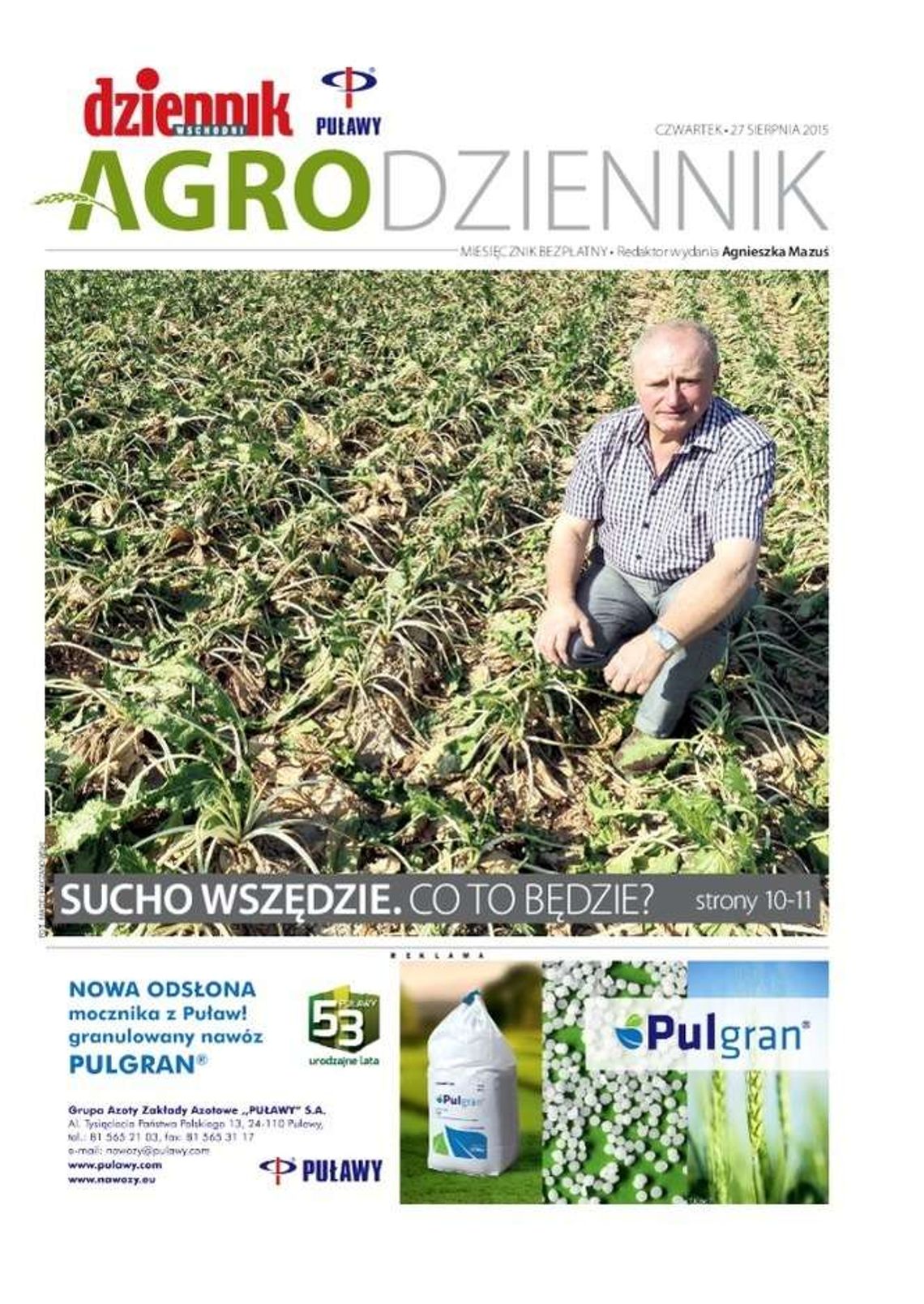 AgroDziennik. Bezpłatny dodatek dla rolników dziś z Dziennikiem Wschodnim