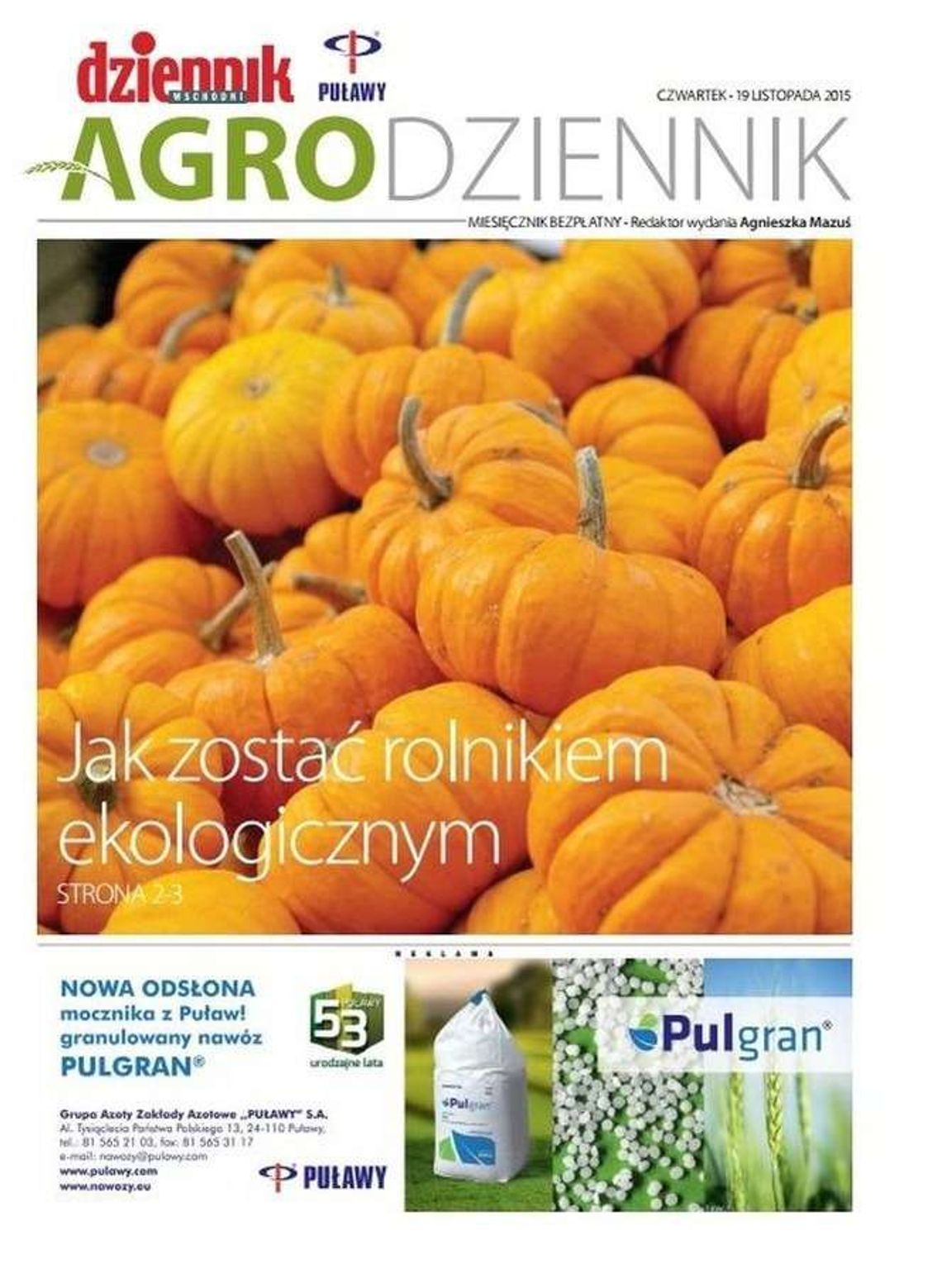 AgroDziennik. W czwartek bezpłatny dodatek dla rolników AgroDziennik. W czwartek bezpłatny dodatek dla rolników
