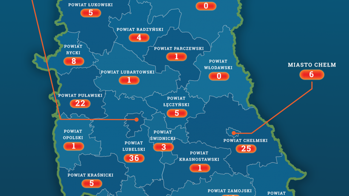 Aktualna sytuacja epidemiologiczna w woj. lubelskim. Stan na 14 kwietnia [mapy, infografiki]