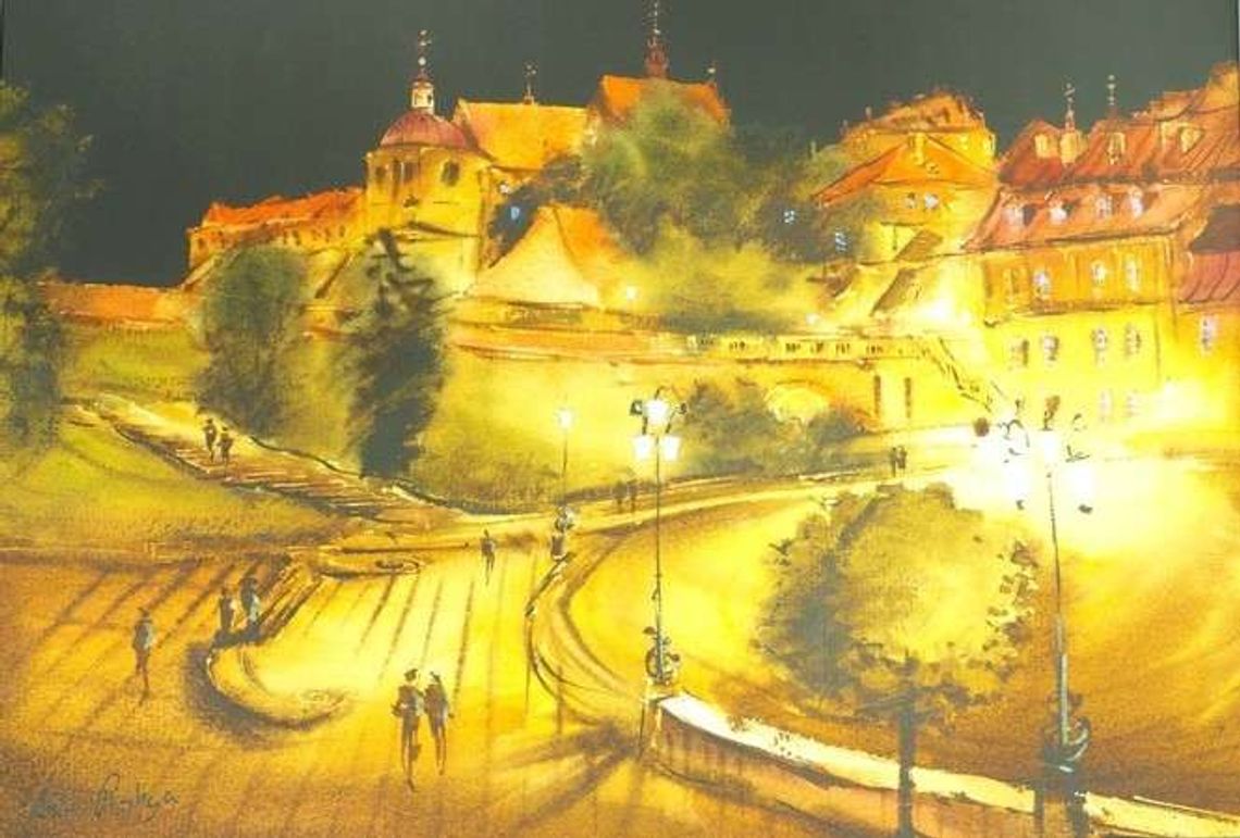 Akwarele, pędzelek, woda i miasto. Wystawa w Galerii Okna