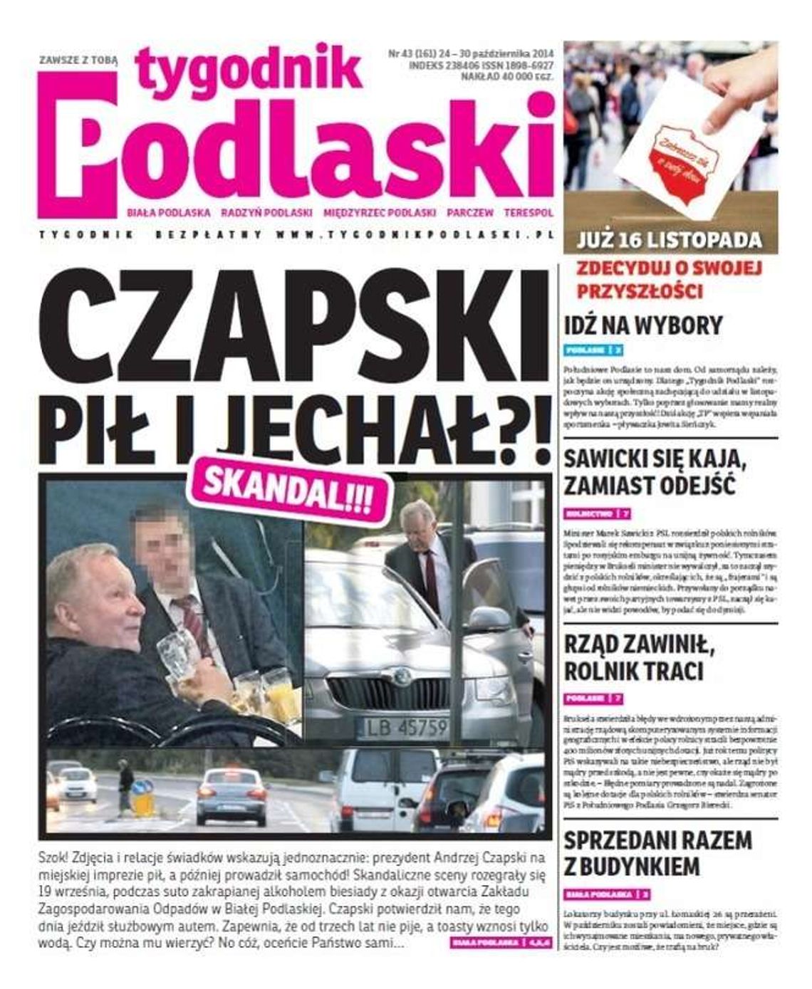 Andrzej Czapski kontra Tygodnik Podlaski. Spór o pijącego prezydenta bez oskarżonego