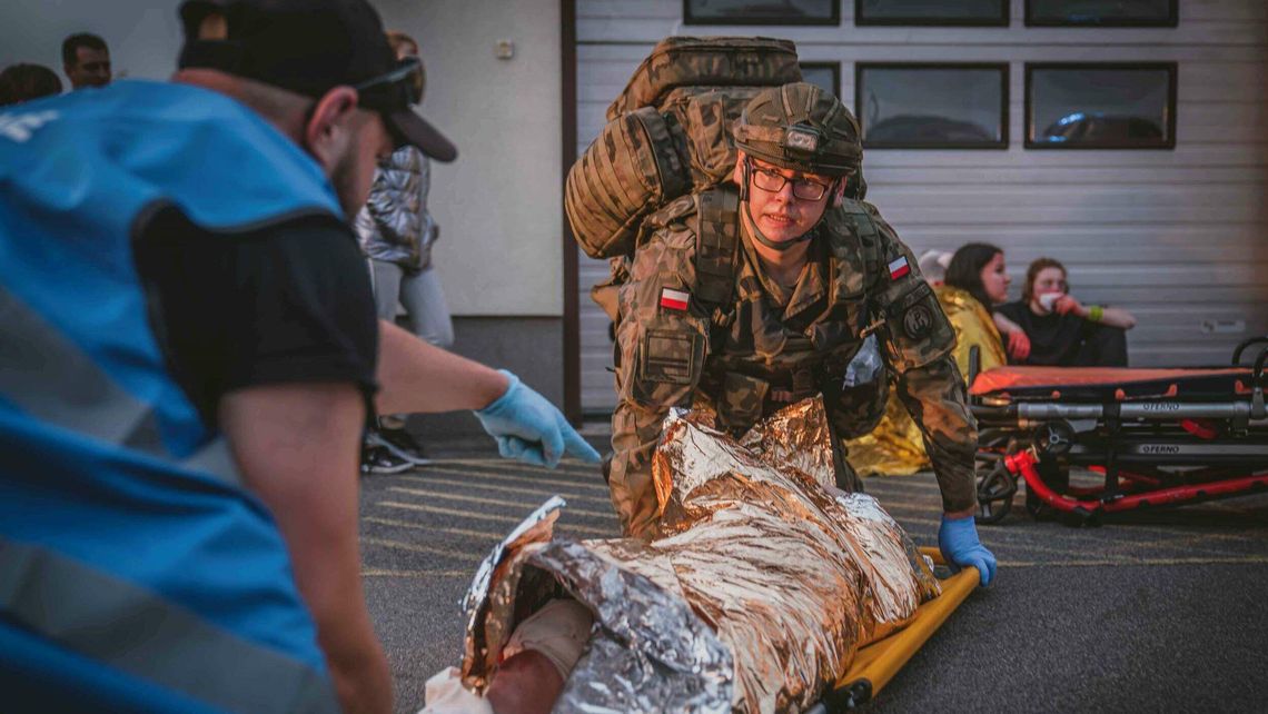 Atak rakietowy postawił na nogi lubelskich terytorialsów i ratowników
