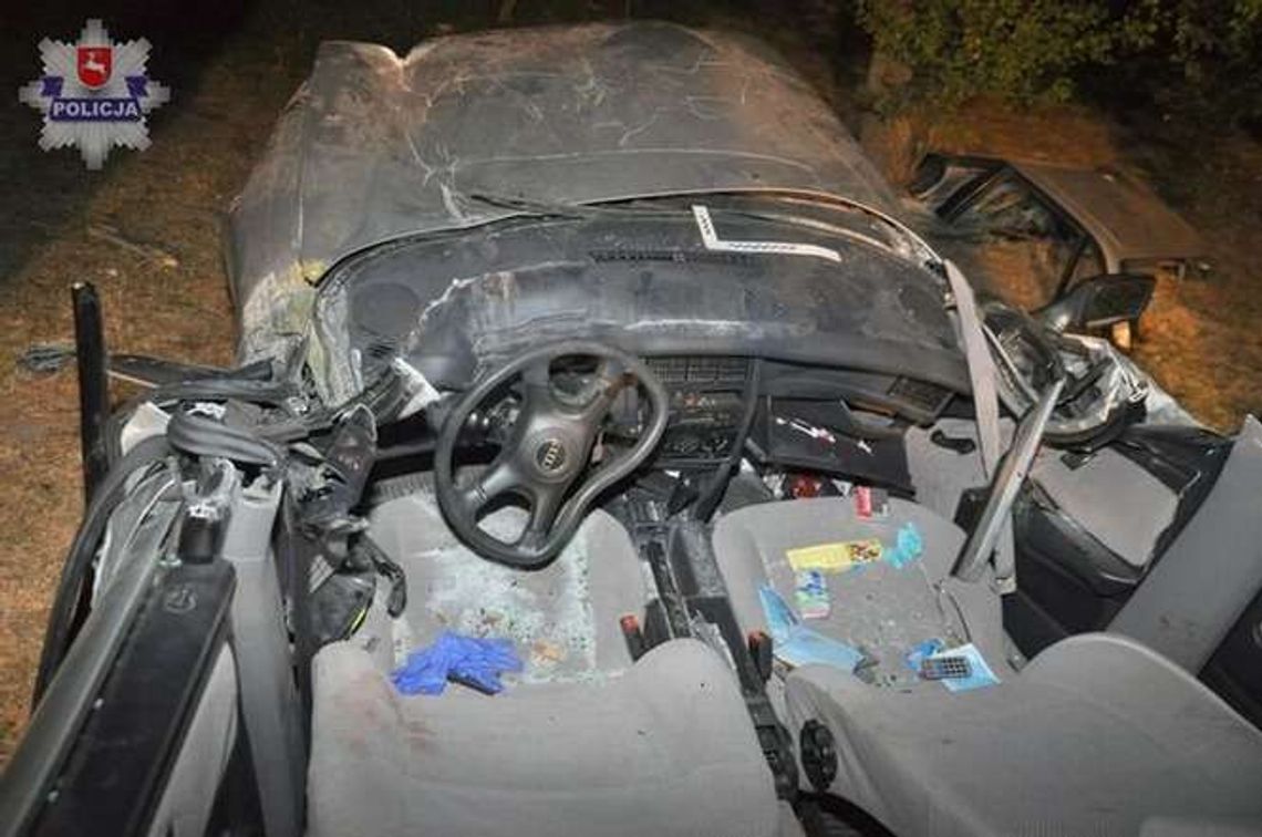 Audi uderzyło w drzewo. W środku pięć młodych dziewczyn