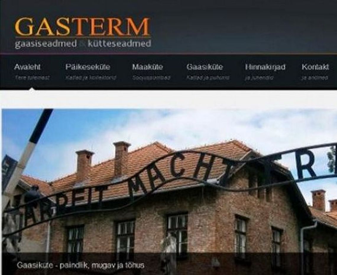 Auschwitz w estońskiej reklamie ogrzewania gazowego