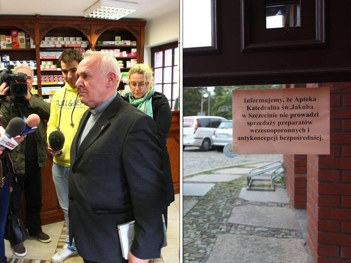 Awantura przed apteką katedralną. \"Kobiet NIE obsługujemy\"