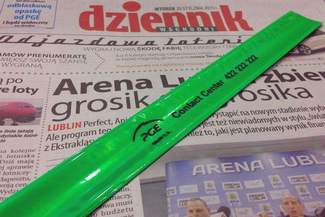 Bądź widoczny! Dzisiaj z Dziennikiem opaska odblaskowa Bądź widoczny! Dzisiaj z Dziennikiem opaska odblaskowa