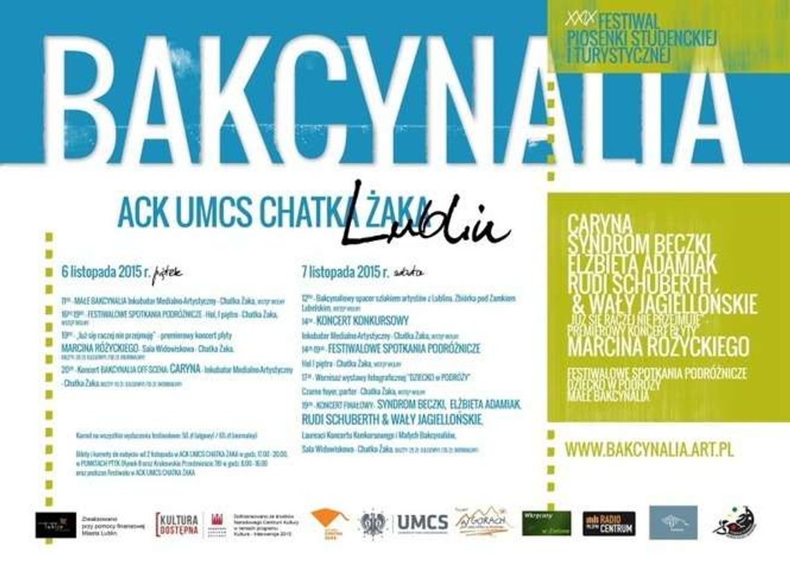 Bakcynalia 2015. Festiwal Piosenki Studenckiej i Turystycznej
