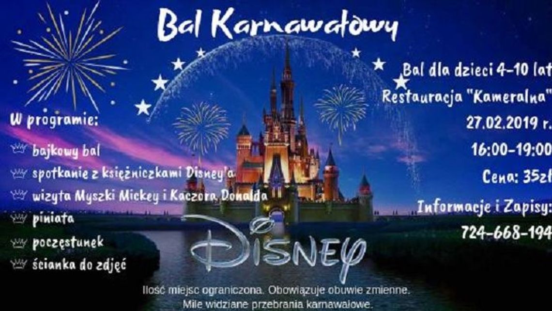 Bal Karnawałowy Disneya w Puławach