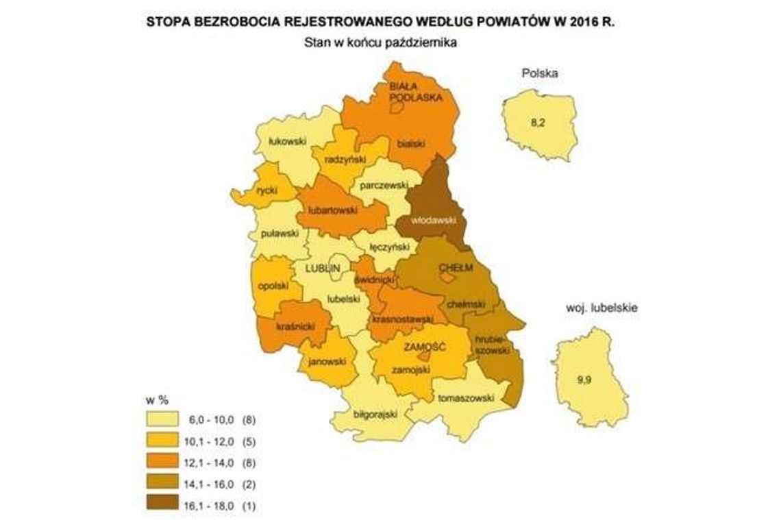 Bezrobocie w Lubelskiem: W których powiatach jest najgorzej z pracą?