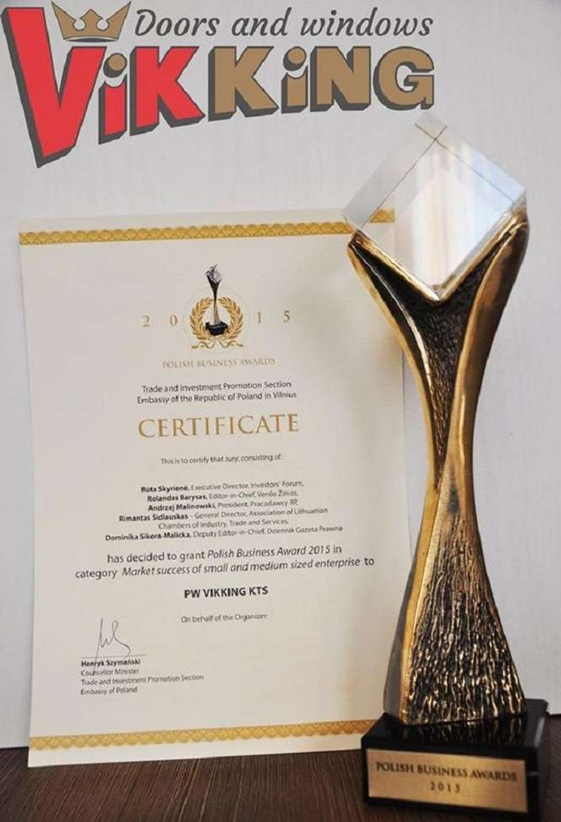 Biała Podlaska: Firma Vikking doceniona na Litwie 