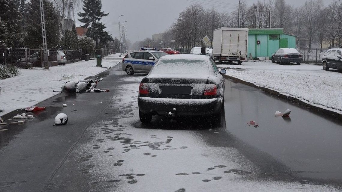 Biała Podlaska: Omijał kałużę, motorowerzysty nie ominął