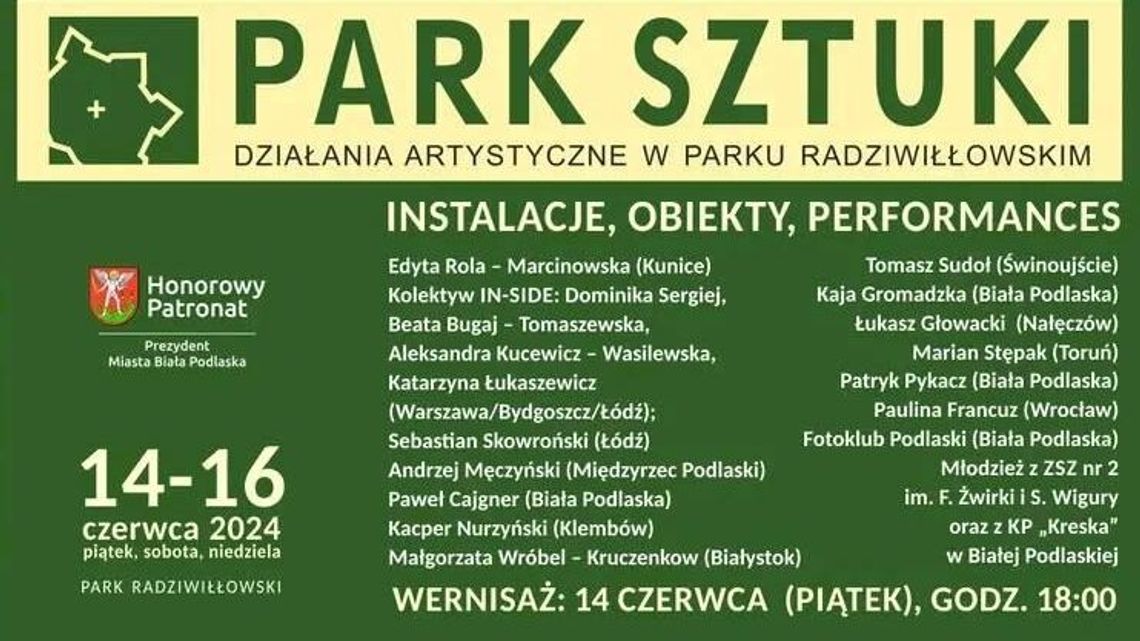 Biała Podlaska. Park Sztuki w parku Radziwiłowskim Biała Podlaska. Park Sztuki w parku Radziwiłowskim