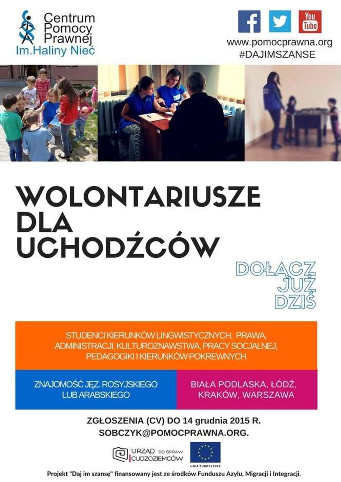 Biała Podlaska: Poszukiwani wolontariusze do pomocy uchodźcom