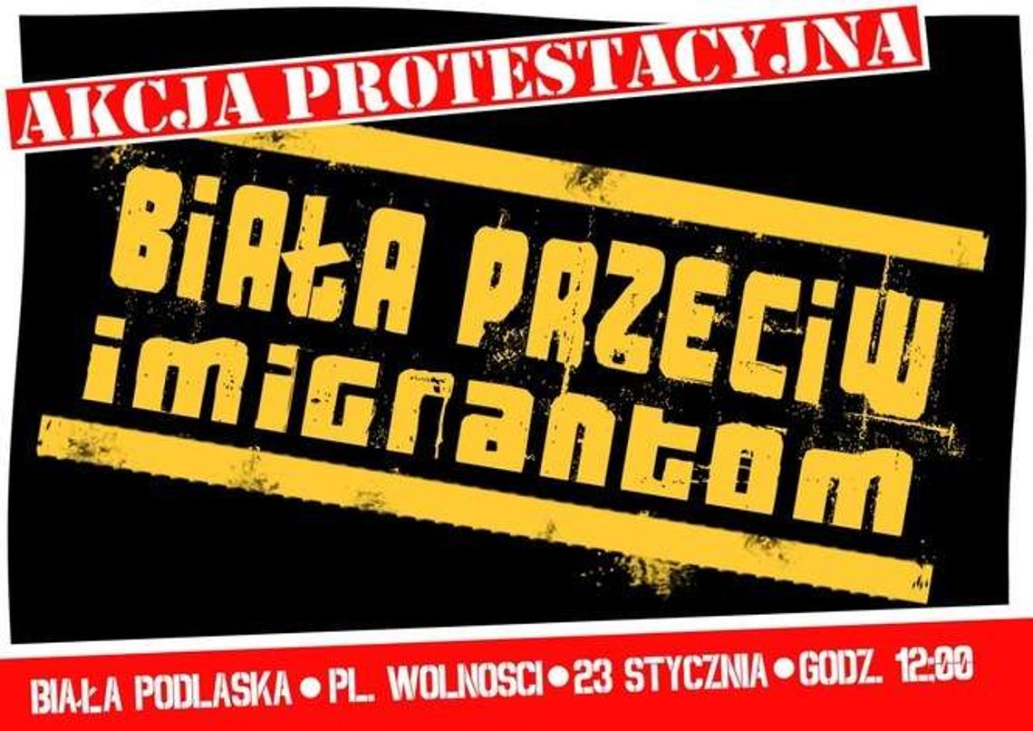 "Biała Podlaska przeciwko imigrantom”. Manifestacja w sobotę
