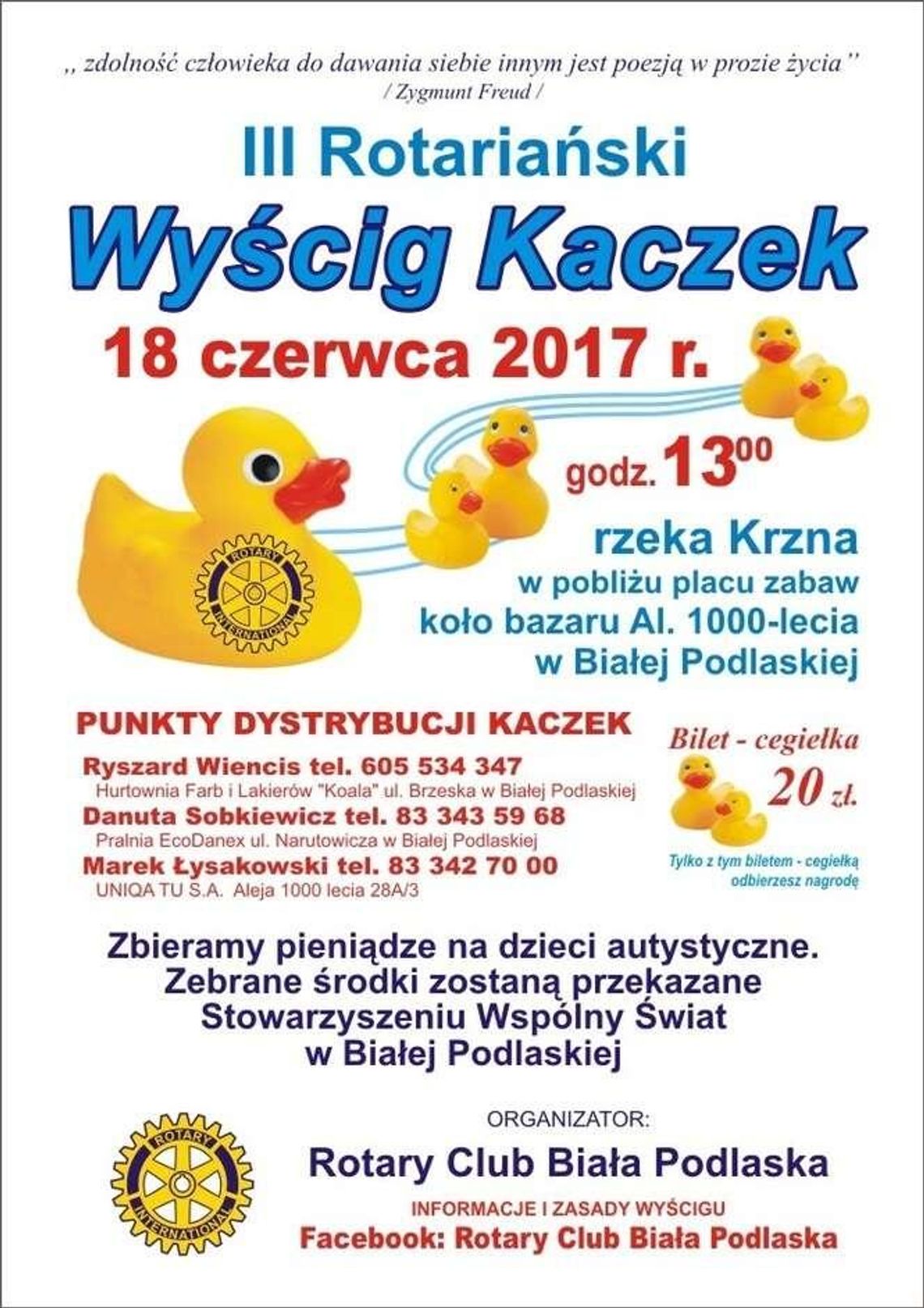 Biała Podlaska: Rotariański Wyścig Kaczek na Krznie