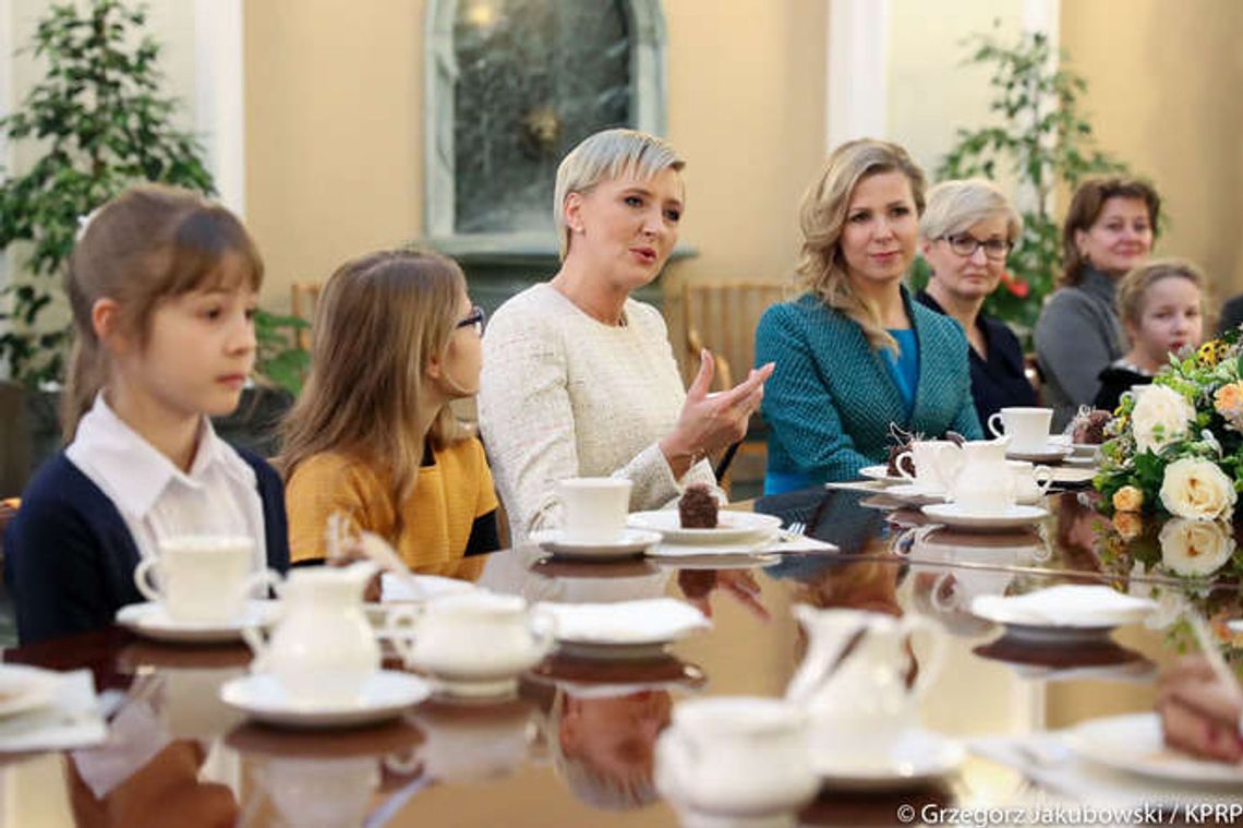 Biała Pozytywka u Pierwszej Damy