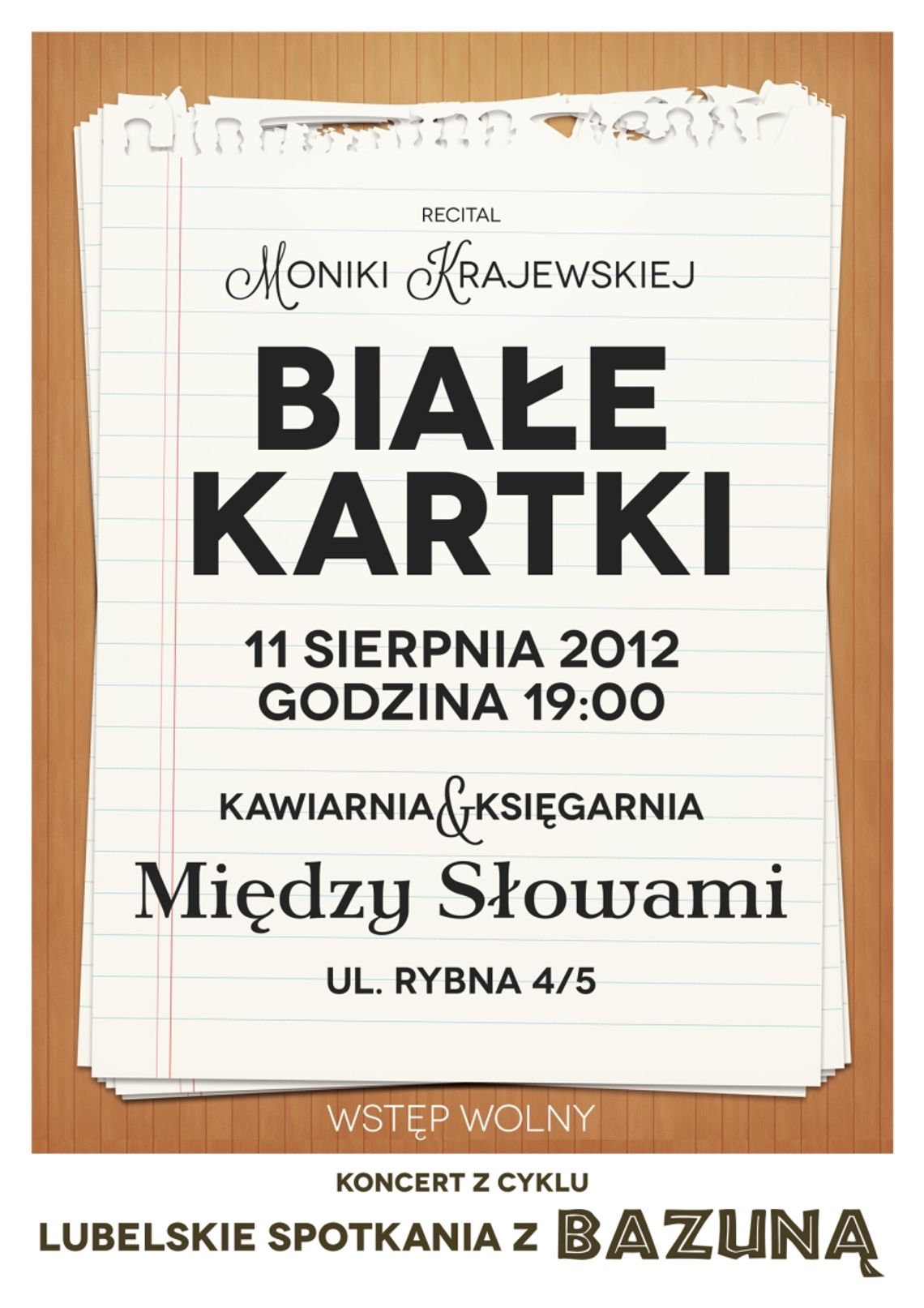 „Białe KartkiI” recital Moniki Krajewskiej