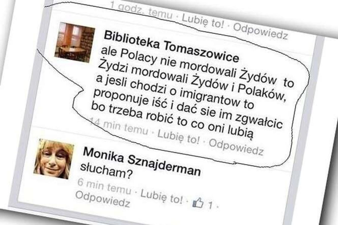 Biblioteka o uchodźcach: Proponuję iść i dać się im zgwałcić. Profil zniknął z Facebooka