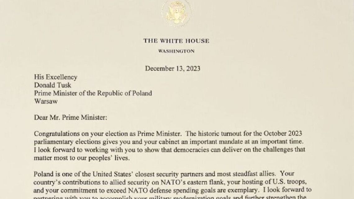 Biden do Tuska: Będziemy stać ramię w ramię