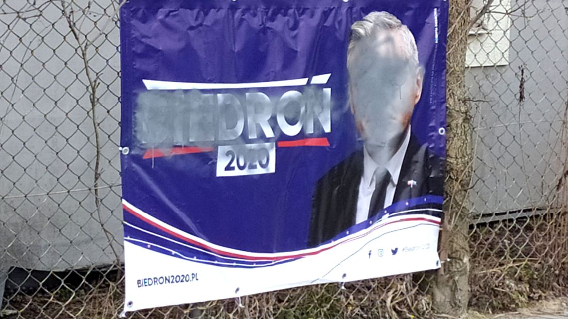 Biedroń zamalowany w Kraśniku Biedroń zamalowany w Kraśniku