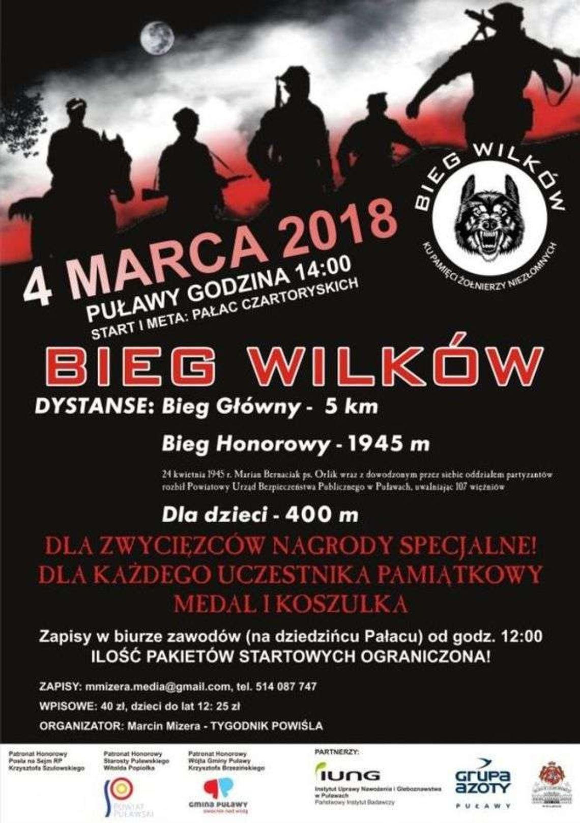 Bieg Wilków ku pamięci Żołnierzy Niezłomnych w Puławach