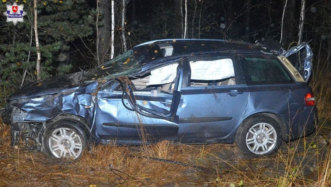 Biłgoraj. Dachowanie fiata, a za kierownicą pijany bez prawa jazdy Biłgoraj. Dachowanie fiata, a za kierownicą pijany bez prawa jazdy