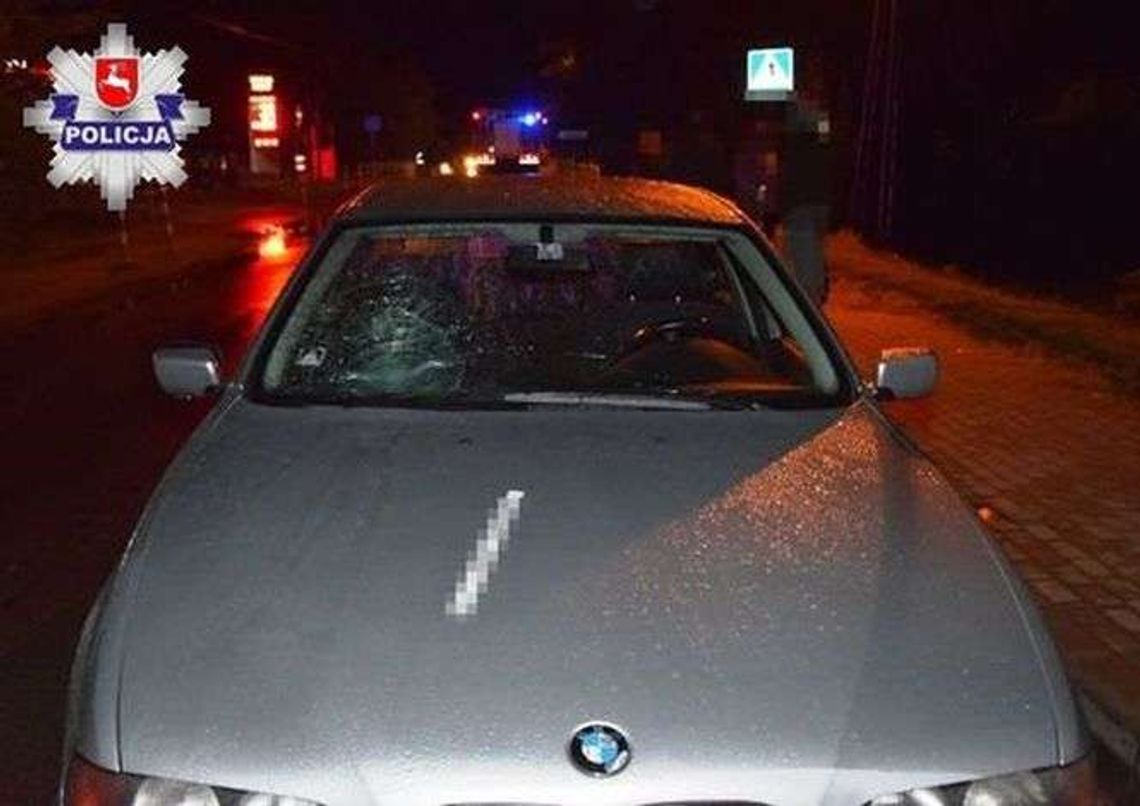 BMW potrąciło pijanego pieszego