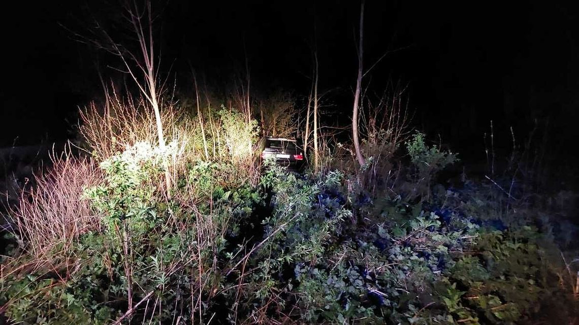 BMW w rowie. Kierowca ukrył się w zaroślach. Wiadomo dlaczego BMW w rowie. Kierowca ukrył się w zaroślach. Wiadomo dlaczego