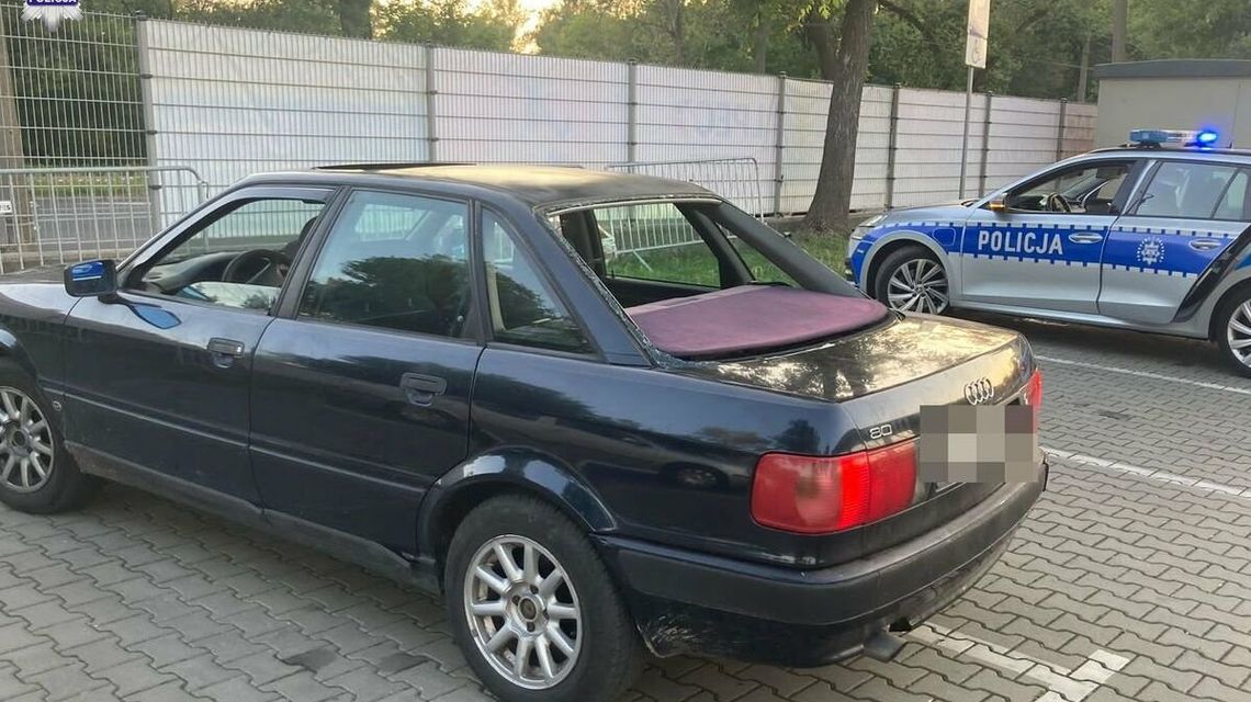 Bo było za gorąco? Audi bez tylnej szyby mknęło przez Lublin Bo było za gorąco? Audi bez tylnej szyby mknęło przez Lublin