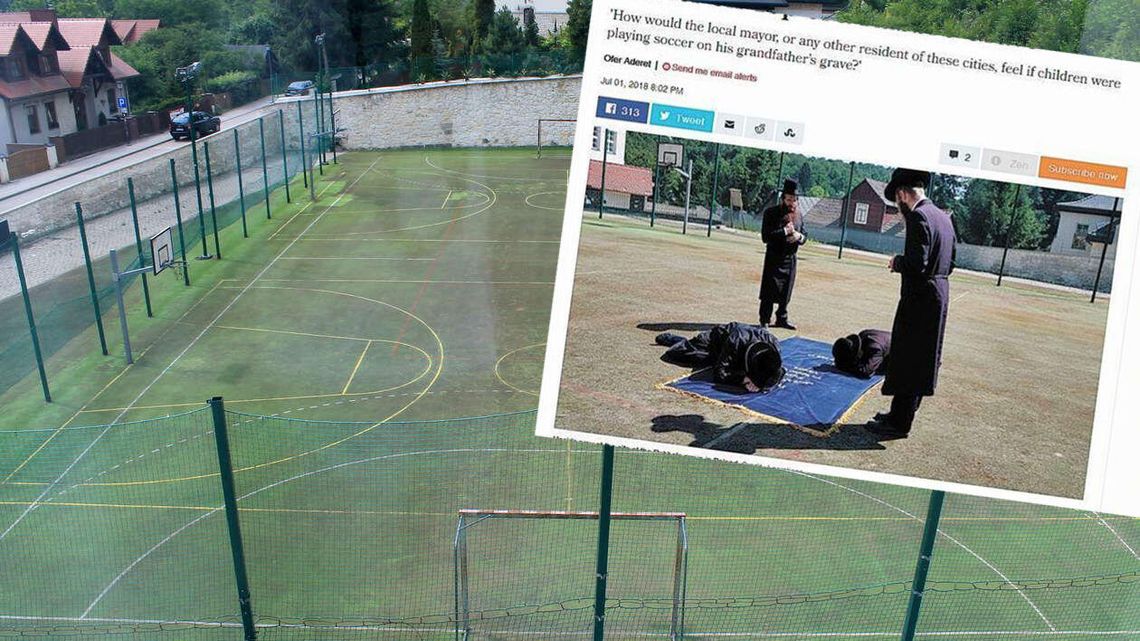 Boisko na grobach w Kazimierzu Dolnym. Spadkobiercy cadyka: Ta ziemia należy do nas