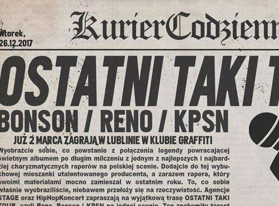 Bonson, Reno i KPSN - koncert w Lublinie