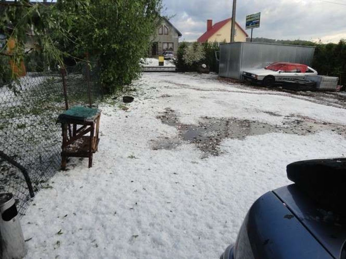 Burze nad woj. lubelskim. Opady gradu zniszczyły uprawy i dachy budynków (zdjęcia)