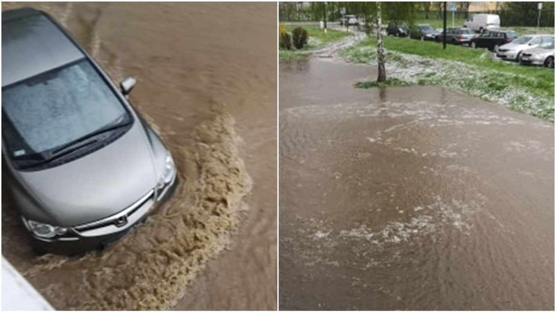 Burze nad woj. lubelskim. Zalane ulice, podtopione piwnice w Świdniku [wideo]