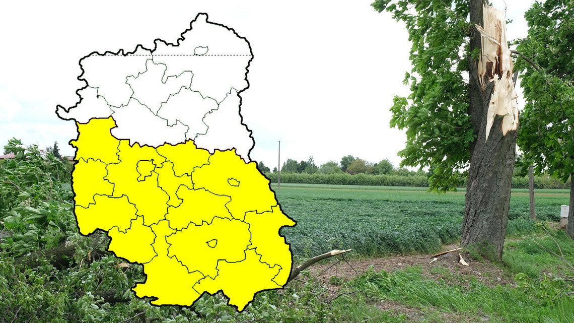 Burze z deszczem i silnym wiatrem jeszcze dziś w woj. lubelskim. Nowe ostrzeżenie pogodowe