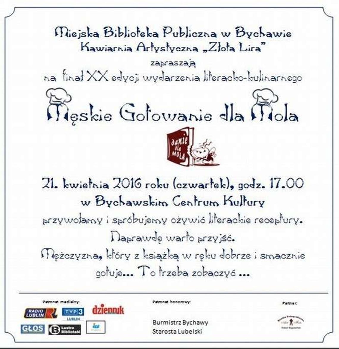 Bychawa: "Męskie gotowanie dla Mola"