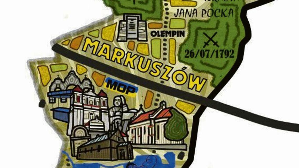 Był już Baranów, teraz na rysunkowej mapie jest Markuszów