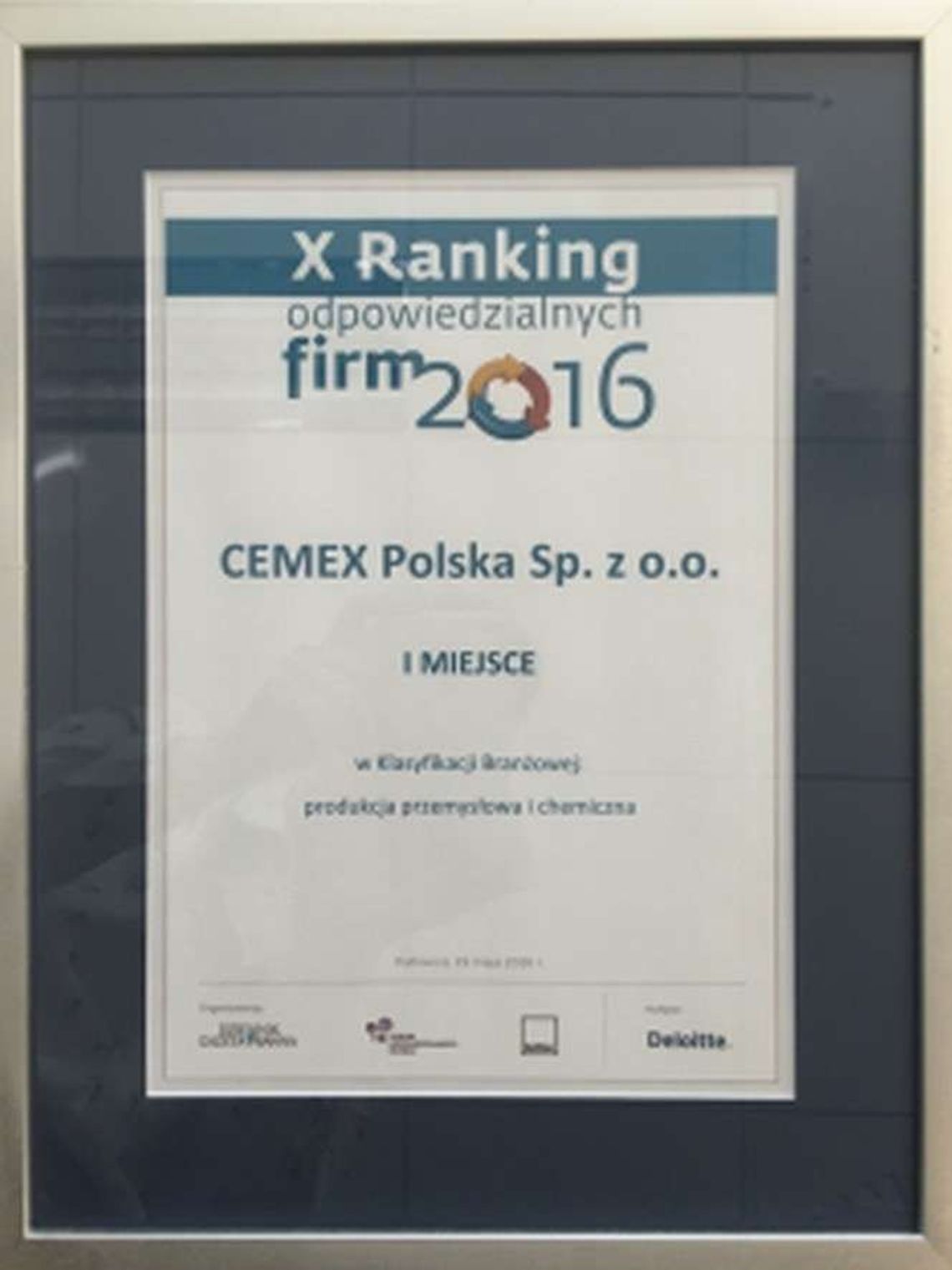 CEMEX Polska znów na podium w Rankingu Odpowiedzialnych Firm CEMEX Polska znów na podium w Rankingu Odpowiedzialnych Firm