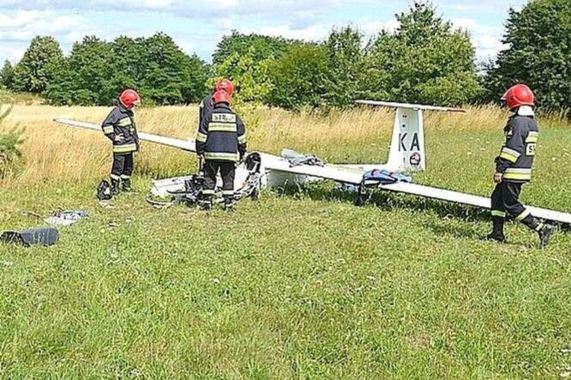 Cezaryn: Szybowiec rozbił się o ziemię. Pilot przeszedł operację, nadal jest w śpiączce