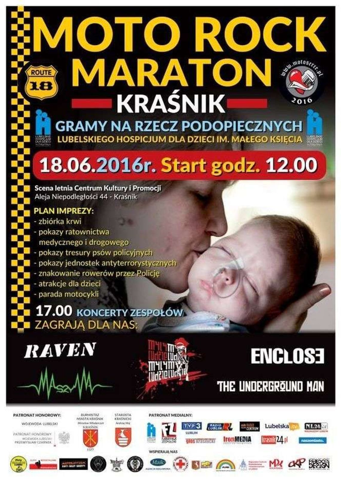 Charytatywnie w Kraśniku. Moto Rock Maraton i mecz dla Macieja Mielniczaka