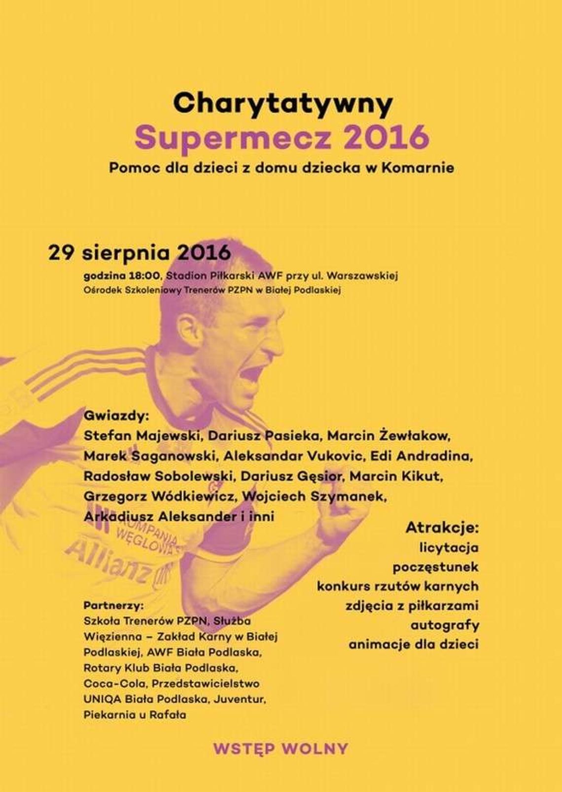 Charytatywny supermecz z gwiazdami na rzecz domu dziecka w Komarnie