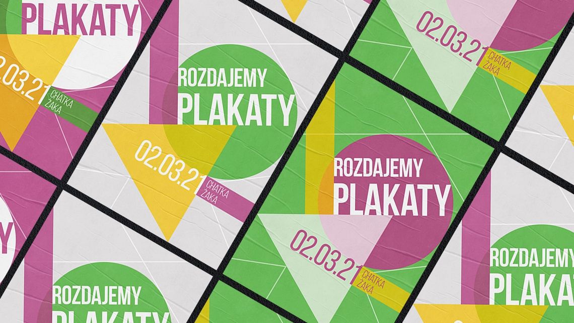 Chatka Żaka rozdaje plakaty