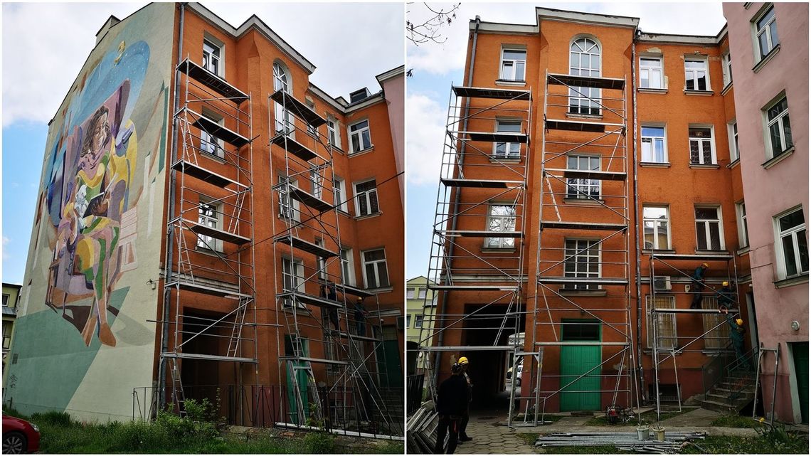 Chełm. Remontują dach na miejskiej kamienicy, bo lokatorom ciekło