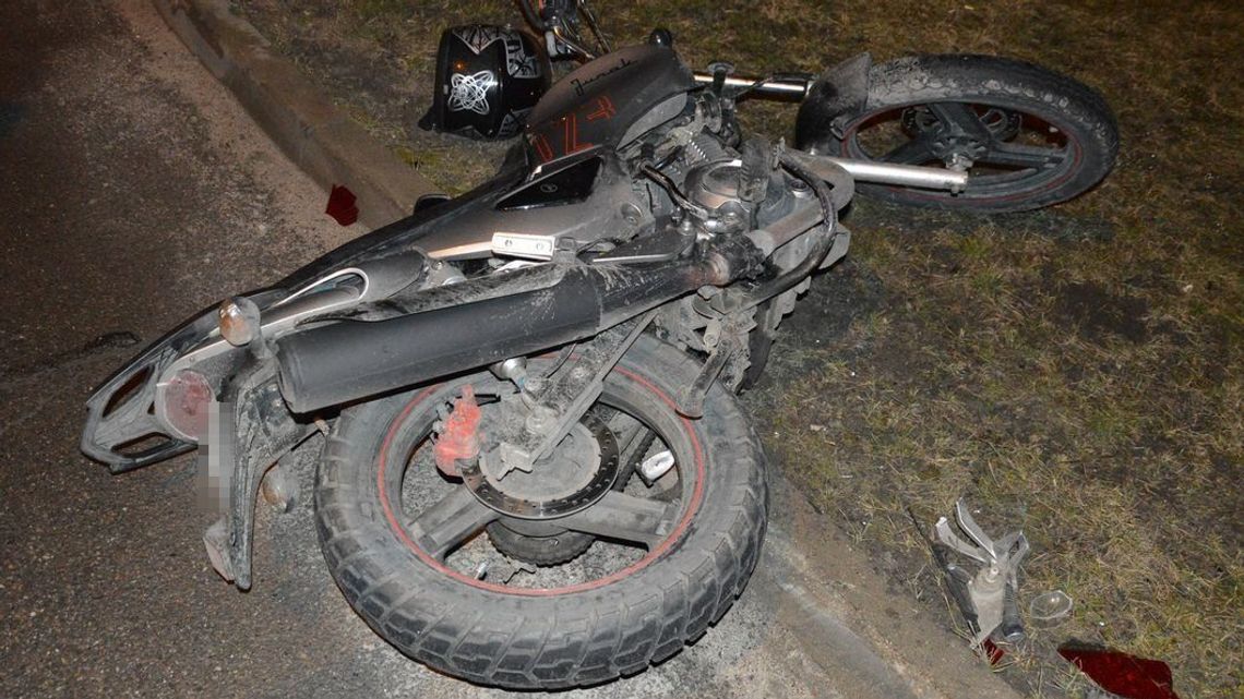Chełm: Samochód osobowy uderzył na zakręcie w motocykl