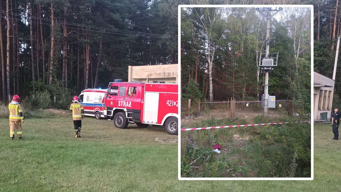 Chłopiec porażony prądem wisiał za nogę na transformatorze koło szkoły