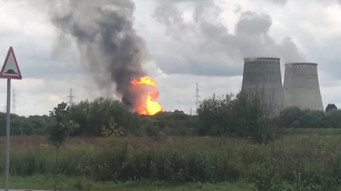 Co najmniej 12 osób zostało rannych w potężnym pożarze elektrowni w pobliżu Moskwy