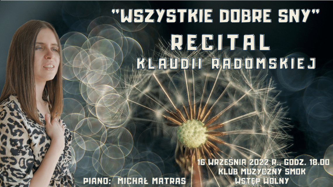 "Czas na uczy pogody" zabrzmi w Puławach. Recital Klaudii Radomskiej