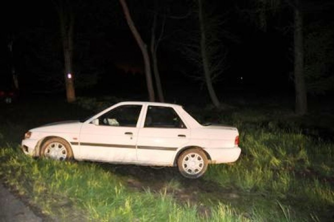 Czerwonka: Pijany kierowca wjechał do rowu 