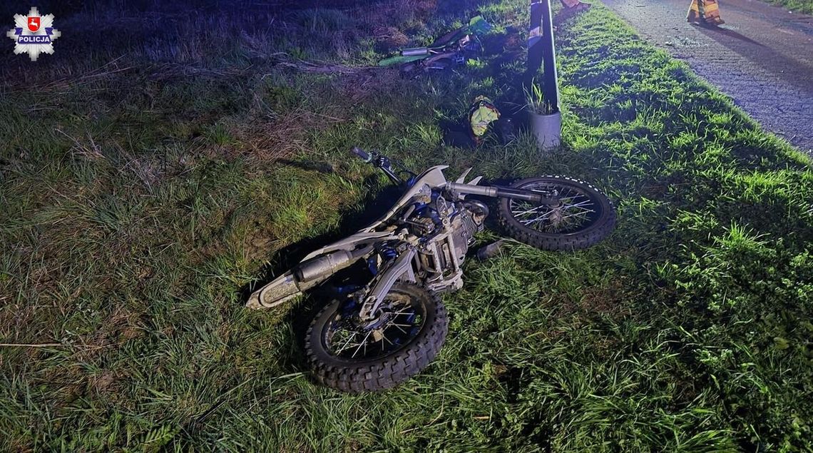 Czołowe zderzenie dwóch crossów. 14- i 15-latek trafili do szpitala Czołowe zderzenie dwóch crossów. 14- i 15-latek trafili do szpitala